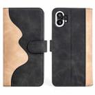 For Nothing Phone 1 Stitching Horizontal Flip Leather Phone Case(Black) - 1