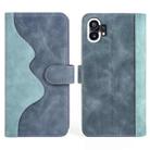 For Nothing Phone 1 Stitching Horizontal Flip Leather Phone Case(Blue) - 1