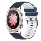 For Honor Watch Dream 22mm Checkered Two-Color Silicone Watch Band(Dark Blue+White) - 1