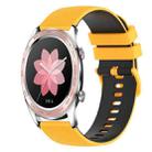 For Honor Watch Dream 22mm Checkered Two-Color Silicone Watch Band(Yellow+Black) - 1