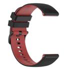 For Xiaomi Watch S1 22mm Checkered Two-Color Silicone Watch Band(Black+Red) - 2