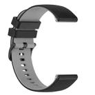 For Xiaomi Watch S1 22mm Checkered Two-Color Silicone Watch Band(Black+Grey) - 2