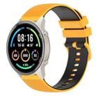 For Xiaomi Watch Sport 22mm Checkered Two-Color Silicone Watch Band(Yellow+Black) - 1