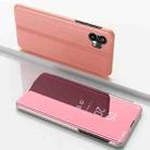 For Nohing Phone 1 Plated Mirror Horizontal Flip Leather Case with Holder(Rose Gold) - 1