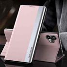 For Nohing Phone 1 Side Electroplated Adsorption Leather Phone Case(Pink) - 1