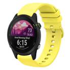 For Garmin Forerunner 255S 18mm Solid Color Soft Silicone Watch Band(Yellow) - 1