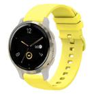 For Garmin Venu 2S 18mm Solid Color Soft Silicone Watch Band(Yellow) - 1