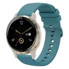 For Garmin Venu 2S 18mm Solid Color Soft Silicone Watch Band(Pine Green) - 1