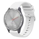 For Garmin Vivomove 3S 18mm Solid Color Soft Silicone Watch Band(White) - 1