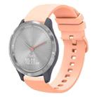 For Garmin Vivomove 3S 18mm Solid Color Soft Silicone Watch Band(Pink) - 1