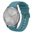 For Garmin Vivomove 3S 18mm Solid Color Soft Silicone Watch Band(Pine Green) - 1