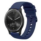 For Garmin Vivomove Sport 20mm Solid Color Soft Silicone Watch Band(Navy Blue) - 1