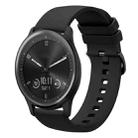 For Garmin Vivomove Sport 20mm Solid Color Soft Silicone Watch Band(Black) - 1