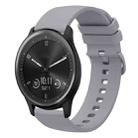 For Garmin Vivomove Sport 20mm Solid Color Soft Silicone Watch Band(Grey) - 1