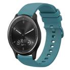 For Garmin Vivomove Sport 20mm Solid Color Soft Silicone Watch Band(Pine Green) - 1