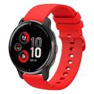 For Garmin Venu 2 Plus 20mm Solid Color Soft Silicone Watch Band(Red) - 1