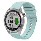 For Garmin Approach S40 20mm Solid Color Soft Silicone Watch Band(Sapphire Green) - 1