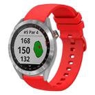 For Garmin Approach S40 20mm Solid Color Soft Silicone Watch Band(Red) - 1