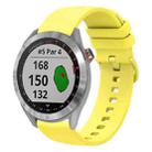 For Garmin Approach S40 20mm Solid Color Soft Silicone Watch Band(Yellow) - 1