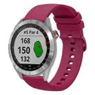 For Garmin Approach S40 20mm Solid Color Soft Silicone Watch Band(Burgundy) - 1