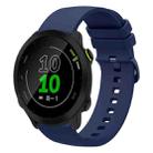 For Garmin Forerunner 158 20mm Solid Color Soft Silicone Watch Band(Navy Blue) - 1