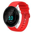 For Garmin Forerunner 55 20mm Solid Color Soft Silicone Watch Band(Red) - 1