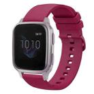 For Garmin Venu SQ 20mm Solid Color Soft Silicone Watch Band(Burgundy) - 1