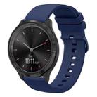 For Garmin Vivomove 3 20mm Solid Color Soft Silicone Watch Band(Navy Blue) - 1