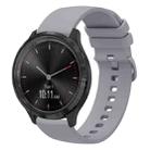 For Garmin Vivomove 3 20mm Solid Color Soft Silicone Watch Band(Grey) - 1