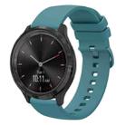 For Garmin Vivomove 3 20mm Solid Color Soft Silicone Watch Band(Pine Green) - 1