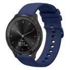 For Garminmove 3 20mm Solid Color Soft Silicone Watch Band(Navy Blue) - 1