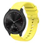 For Garminmove 3 20mm Solid Color Soft Silicone Watch Band(Yellow) - 1