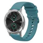 For Garmin VivoMove Luxe 20mm Solid Color Soft Silicone Watch Band(Pine Green) - 1