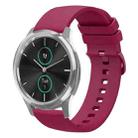 For Garminmove Luxe 20mm Solid Color Soft Silicone Watch Band(Burgundy) - 1