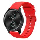 For Garmin VivoMove Style 20mm Solid Color Soft Silicone Watch Band(Red) - 1