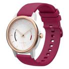 For Garmin Vivomove 20mm Solid Color Soft Silicone Watch Band(Burgundy) - 1