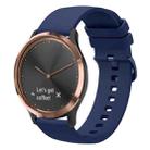 For Garmin Vivomove HR Sport 20mm Solid Color Soft Silicone Watch Band(Navy Blue) - 1