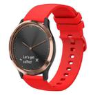 For Garmin Vivomove HR Sport 20mm Solid Color Soft Silicone Watch Band(Red) - 1