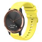 For Garmin Vivomove HR Sport 20mm Solid Color Soft Silicone Watch Band(Yellow) - 1