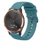 For Garmin Vivomove HR Sport 20mm Solid Color Soft Silicone Watch Band(Pine Green) - 1