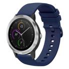 For Garmin Vivoactive 3 20mm Solid Color Soft Silicone Watch Band(Navy Blue) - 1