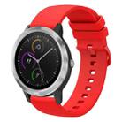For Garmin Vivoactive 3 20mm Solid Color Soft Silicone Watch Band(Red) - 1