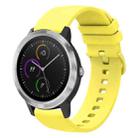 For Garmin Vivoactive 3 20mm Solid Color Soft Silicone Watch Band(Yellow) - 1