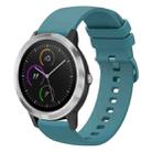 For Garmin Vivoactive 3 20mm Solid Color Soft Silicone Watch Band(Pine Green) - 1