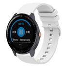 For Garmin Vivoactive3 Music 20mm Solid Color Soft Silicone Watch Band(White) - 1