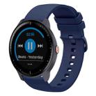For Garmin Vivoactive3 Music 20mm Solid Color Soft Silicone Watch Band(Navy Blue) - 1