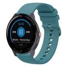 For Garmin Vivoactive3 Music 20mm Solid Color Soft Silicone Watch Band(Pine Green) - 1