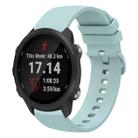 For Garmin Forerunner 245 20mm Solid Color Soft Silicone Watch Band(Sapphire Green) - 1