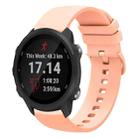 For Garmin Forerunner 245 20mm Solid Color Soft Silicone Watch Band(Pink) - 1