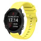 For Garmin Forerunner 245 20mm Solid Color Soft Silicone Watch Band(Yellow) - 1